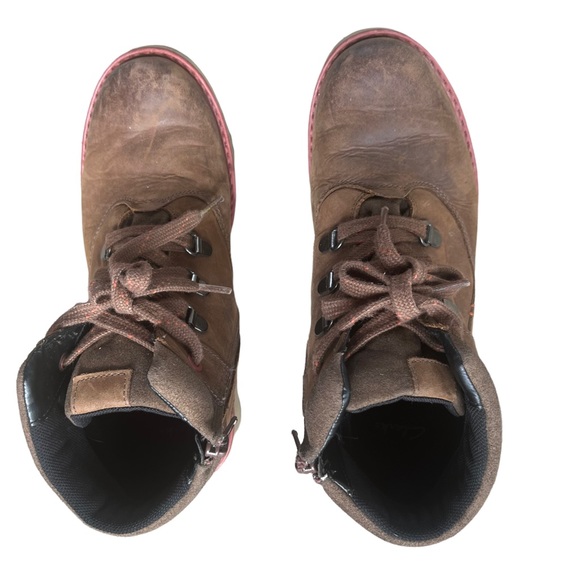 Clarks Brown Leather Lace Up Ankle Boot - Picture 4 of 6